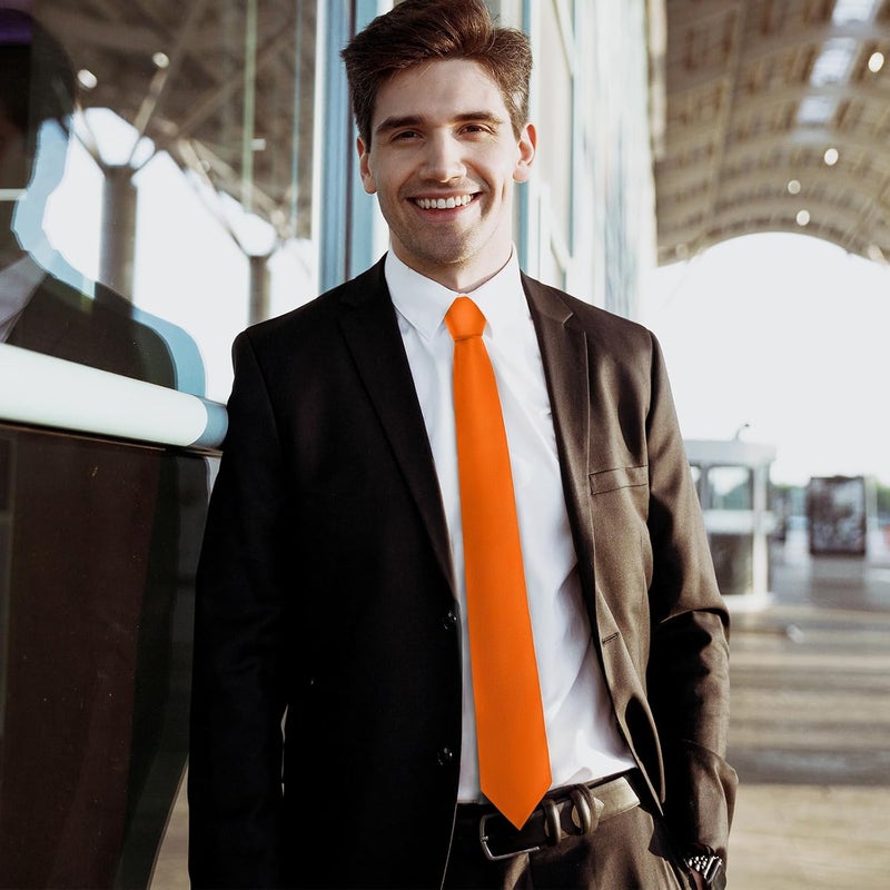 Junmaxroad Store Black Ties For Men Solid Color Formal Neckties 3.15" (8CM) Men's Ties - Image 5